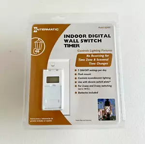 Intermatic EJ500C Interruptor de Pared Digital Interior Temporizador - Blanco Montaje Al Ras NUEVO - Imagen 1 de 3