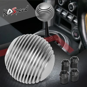 NRG SK-703SL 50mm Diameter Billet Aluminum Heatsink Style Ball Shift Knob Silver - Picture 1 of 5