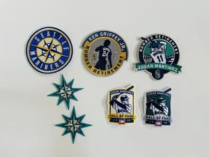 SEATTLE MARINERS Lot of 7 Patches w/ GRIFFEY JR , EDGAR # Retirement Patches - Picture 1 of 2