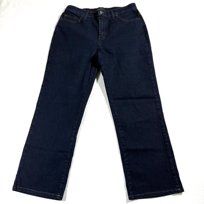 Pantalones de mezclilla clásicos Lee relajados para mujer 12 cortos azul oscuro pierna recta Foto 1 de 4