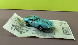 Works! Aurora T-Jet HO Scale Ford Cobra GT Slot Car Turquoise - Picture 1 of 5