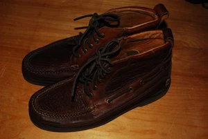LL Bean Allagash Chukka Men's Boots Brown Bison Leather OASH8 Men's US 10 - Picture 1 of 6