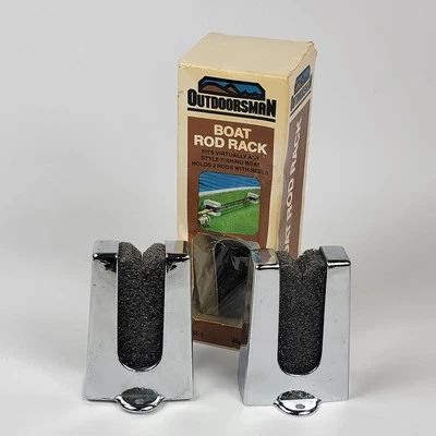 Estante para caña de pescar para barco cromado Outdoorsman Berkeley BR-1 zinc stock antiguo Foto 1 de 4