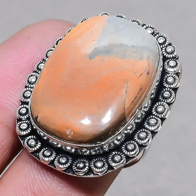 Anillo Joyería Ajustable Howlita Piedras Preciosas Hecho a Mano Moda Étnica Dotado SR 2485 Foto 1 de 4