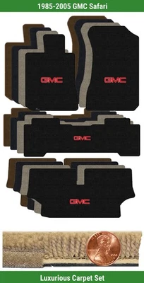 Juego de alfombrillas Lloyd Custom Luxe para GMC Safari 1985-2005 con logotipo (4 piezas) #RBJ Foto 1 de 4
