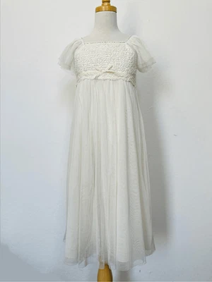 MONSOON Kids Girls 7/8 Lace Applique Beaded Dress - Image 1 of 4