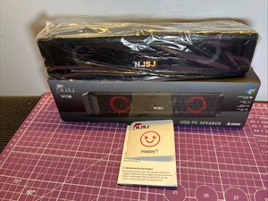 NJSJ USB H138 Gaming Computer Lautsprecher Leuchtet Rot Neu - Bild 1 von 6