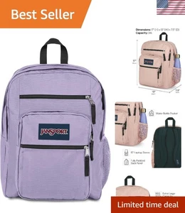 Elegante zaino per laptop - 2 scomparti, manica 15" - lilla - Foto 1 di 11