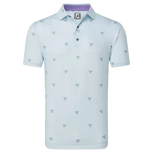 FootJoy Thistle Print Lisle Golf Polo Shirt in Mist Green - Medium 38-40" Chest - Picture 1 of 5