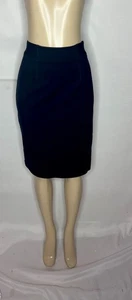 BROOKS BROTHERS DARK NAVY BLUE PONTE KNIT STRAIGHT PENCIL SKIRT SZ 6 - Picture 1 of 3