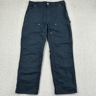 Pantalones Carhartt Vintage Se Ajusta Para Hombre 35x30 Negro Pato Lona Doble Rodilla Hechos en EE. UU. Foto 1 de 4