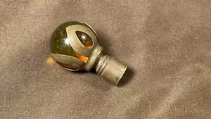 Lámpara de bola de vidrio antigua original con acabado de lámpara vintage marrón ámbar - Imagen 1 de 9