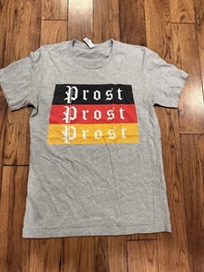 Oktoberfest Drinking Men Women Vintage German Flag Prost T-Shirt Size Small/Med - Picture 1 of 4