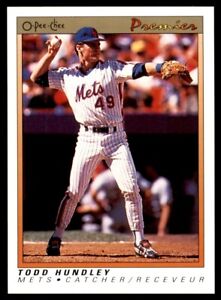 1991 O-Pee-Chee Premier Todd Hundley New York Mets #66