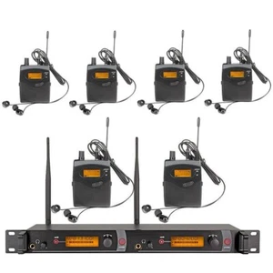 Sistema monitor wireless in-ear, 6 bodypack metallo, per microfono prestazioni Shure Stage - Foto 1 di 5