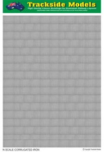 Corrugated Iron Card Sheet x2 per pack - Trackside Models N Scale - TSCI2 - Picture 1 of 1