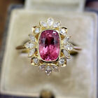 18k Yellow Gold Plated Wedding Rings Charm Women Cubic Zirconia Jewelry Sz 6-10