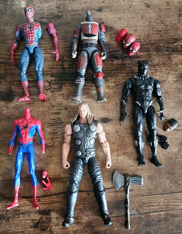 Lot of 5 Unfinished Custom Marvel Legends Figures Cover