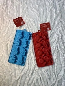 2 Cute NWT Holiday Ice Trays/Molds Penguins and Candy Canes - Picture 1 of 4