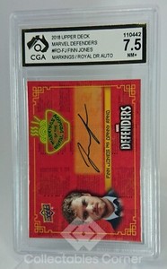 2018 Marvel Defenders Finn Jones Auto Card Graded 7.5