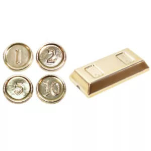 nuovo LEGO Cromo-Oro Money Multipack - Lingot Bar e 4 Monete - Foto 1 di 2