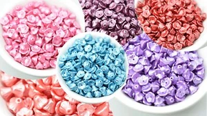 25 Beads - 7x5mm Bell Flower Cup - Choose Color - Pastel Colors, Czech Glass - Picture 1 of 17