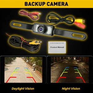 Car Rear View Camera Reverse Backup Camera Night Vision License Plate Waterproof - Picture 1 of 11