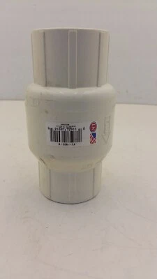 KBI KC-1500-S SLIP JOINT SPRING CHECK VALVE 1-1/2" DIA 200 PSI PVC BODY NNB - Image 1 of 4