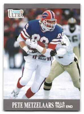 Pete Metzelaars 1991 Ultra FOOTBALL #3b Buffalo Bills - Image 1 of 2
