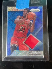 2014-15 Panini Prizm Jerseys Prizms Blue Mojo #18 Jimmy Butler JERSEY RELIC