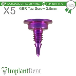 5x Tornillo Dental Titanio GBR B0ne Tac 3.5mm PTFE Fijación Odontología Estéril - Imagen 1 de 3