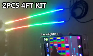 4FT 48" x2PCS SET IP68 Bluetooth Chasing Flowing Single row LED Strips Lights - Imagen 1 de 11