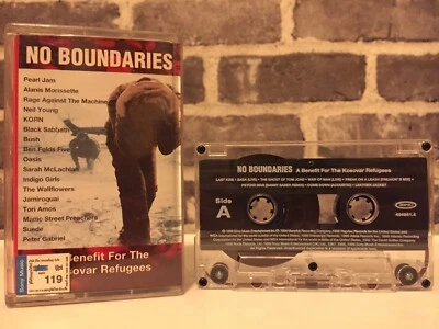 No Boundaries A Benefit for the Kosovar Refugees Cassette Tape Pearl Jam Korn - Image 1 of 4