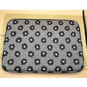 Kate Spade Staci Herringbone Floral Black Multi Laptop Sleeve Case - K8102 NWT - Picture 1 of 7