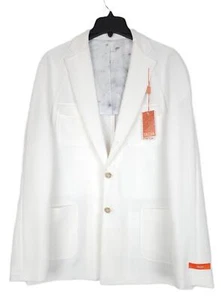 Tallia Men's Slim-Fit Stretch Lightweight Textured Sport Coat White 42L NWT - Picture 1 of 4