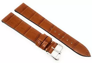 Bracelet de Montre Croco Estampage 18/14mm Braun 14mm Fermoir Très Plat / 19 - Picture 1 of 3