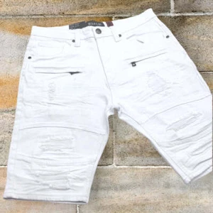 Men's Makobi White Denim Shorts NWT - Picture 1 of 3