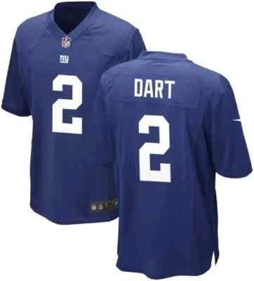 Camiseta deportiva cosida azul/blanco Jaxson Dart 2025 #2 para hombre nueva con etiquetas Foto 1 de 4