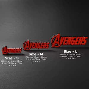 Letrero de exhibición de logotipo impreso en 3D de películas/cómics Avengers - Imagen 1 de 3