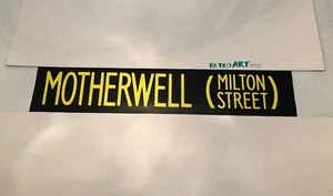 Motherwell Scottish Bus Blind 80’s 35”- Motherwell Milton Street - Picture 1 of 10