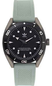Adidas Montre Originals Edition Two Silicone Vert AOFH22001 43mm 10ATM Neuf Ovp - Picture 1 of 8