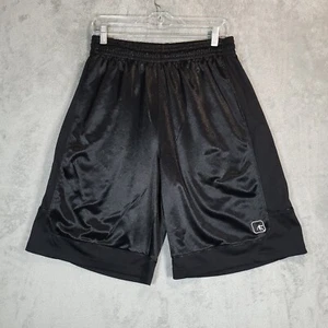 AND1 Basketball Shorts Youth Large Black Elastic Waist Drawstring Logo Boys - Picture 1 of 14