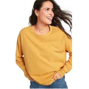 GAP Mustard Yellow Long Sleeve Sweatshirt Crewneck Pullover Size M Comfy NWOT - Picture 1 of 10