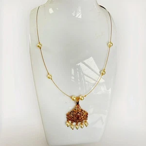 South Indian Jewelry Invisible Necklace - Picture 1 of 4