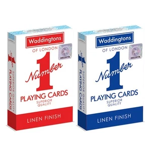 Waddingtons Number1 Spielkarten (rote und Blaue Farben) - Picture 1 of 1