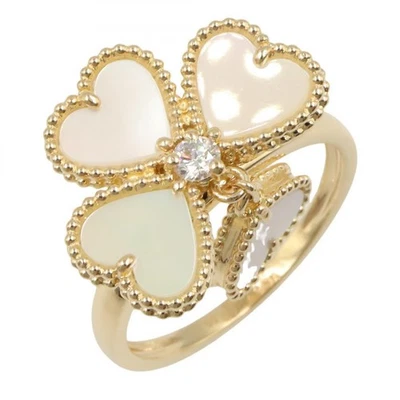 Van Cleef & Arpels Sweet Alhambra Heart Ring 18KYG Gold Mother of pearl Diamond - Image 1 of 4