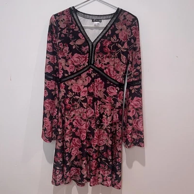 Vestido Venus para mujer pequeño cuello en V manga grande ojales abiertos poliéster Foto 1 de 4