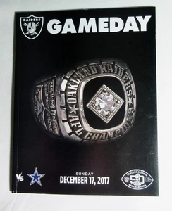 Gameday Program Oakland Raiders vs Dallas Cowboys Sunday December 17, 2017 - Picture 1 of 1