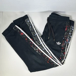 Pantalone Adidas uomo L nero jogger cotone floreale logo trifoglio laterale felpa raro - Foto 1 di 12