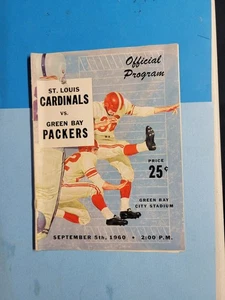 1960 Green Bay Packers St Louis Cardinals Football Game Program Lambeau - Picture 1 of 2